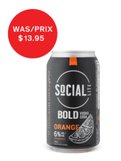 Social Lite Bold Orange Vodka Soda
