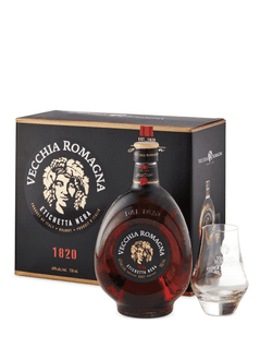 Vecchia Romagna Nera Breton Brandy with Glass Gift Pack