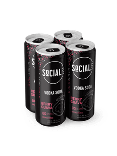 Social Lite Vodka Soda Baies et goyave