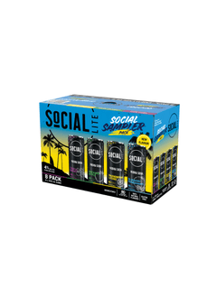 Carton mixte Social Lite Vodka soda
