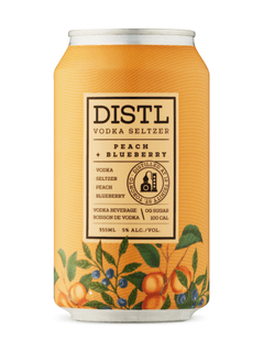 Distl Vodka Seltzer Peach And Blueberry
