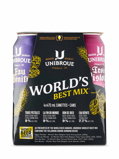 Bière Unibroue (carton mixte World's Best)