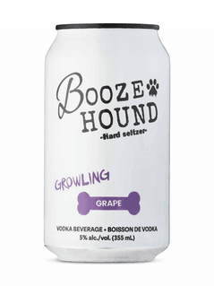 Booze Hound Hard Seltzer Growling Grape