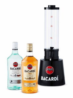 Bacardi Rum With Branded Cocktail Tower