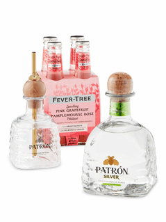 Patron Silver Tequila + FREE mini replica glass and Fever-Tree Sparkling Pink Grapefruit