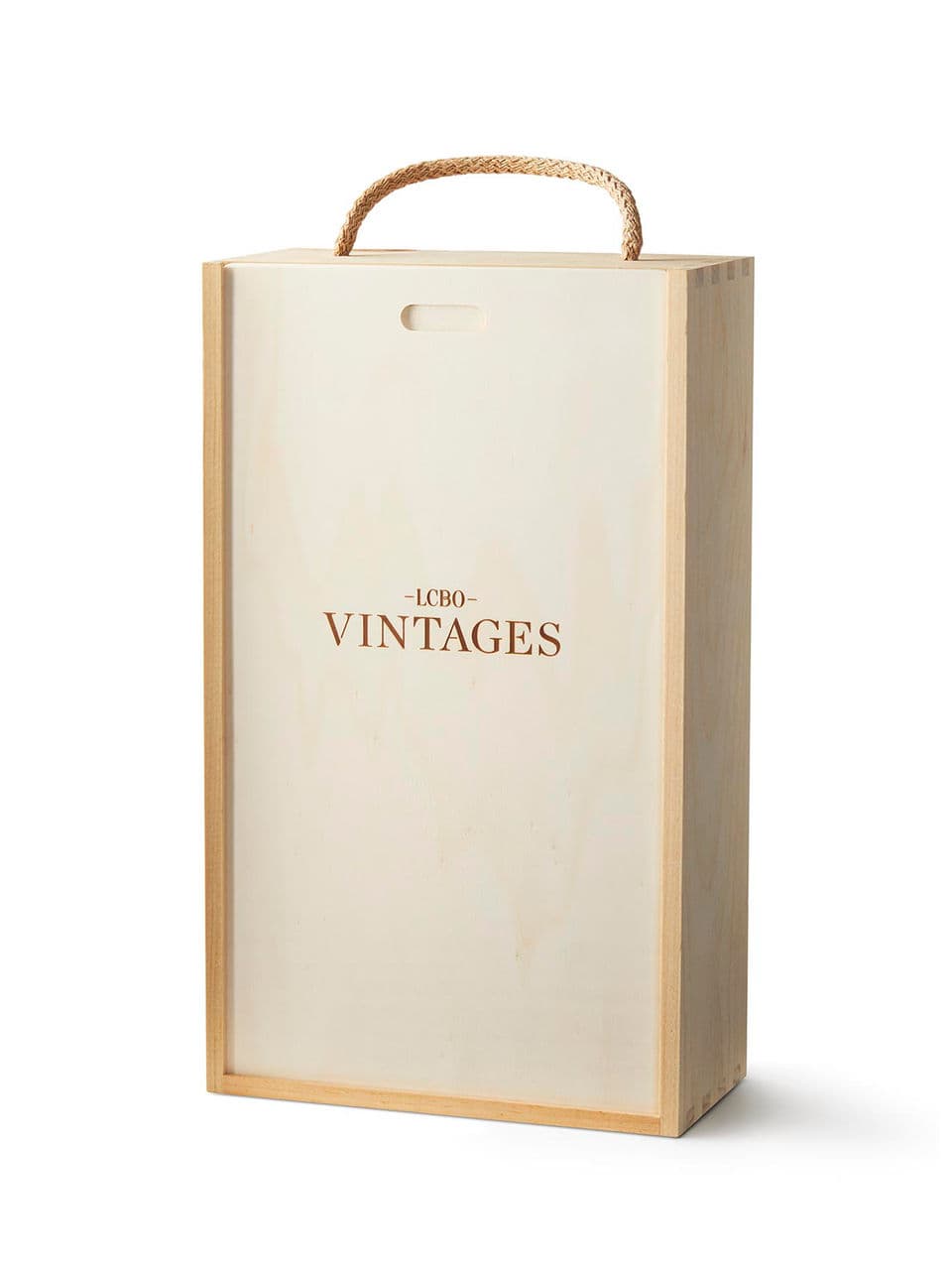 Boîte-cadeau en bois de Vintages pour deux bouteilles