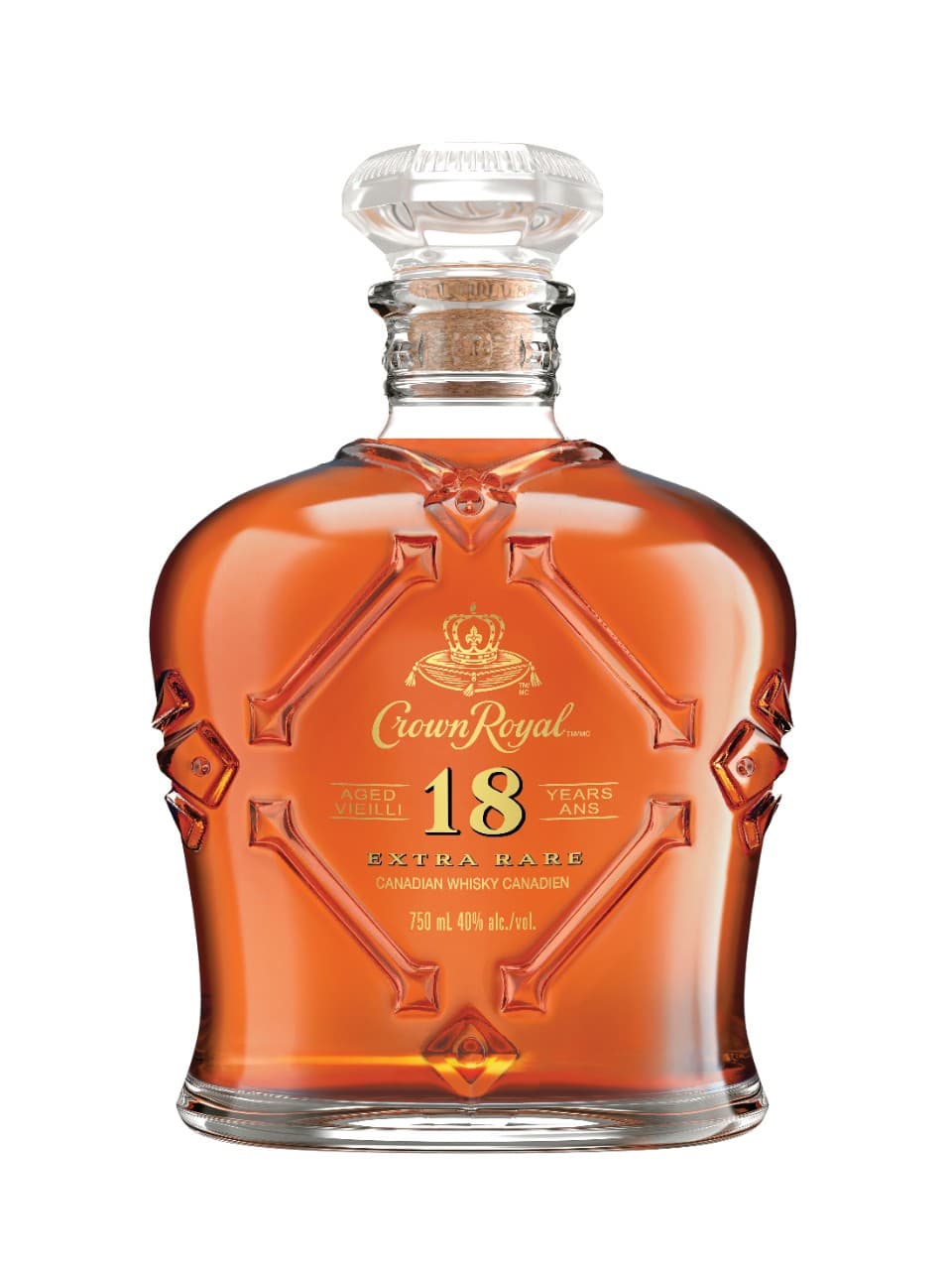 Whisky canadien Extra Rare Crown Royal 18 ans d'âge