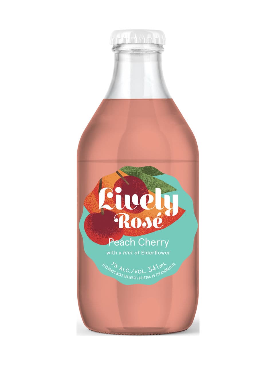 Lively Peach Cherry Rosé Flavoured Wine Beverage