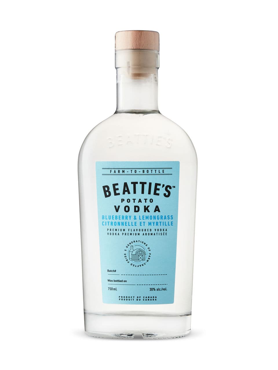 Vodka aromatisée au bleuet et à la citronnelle Beattie's Distillers