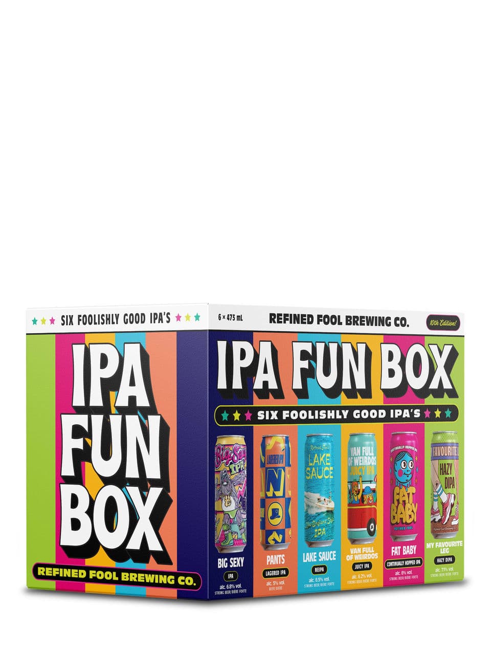 Carton mixte Refined Fool IPA Fun Box, 10e édition