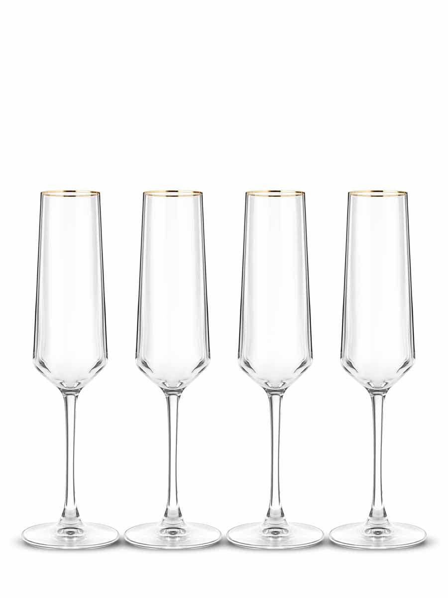 Flutes With Gold Rim