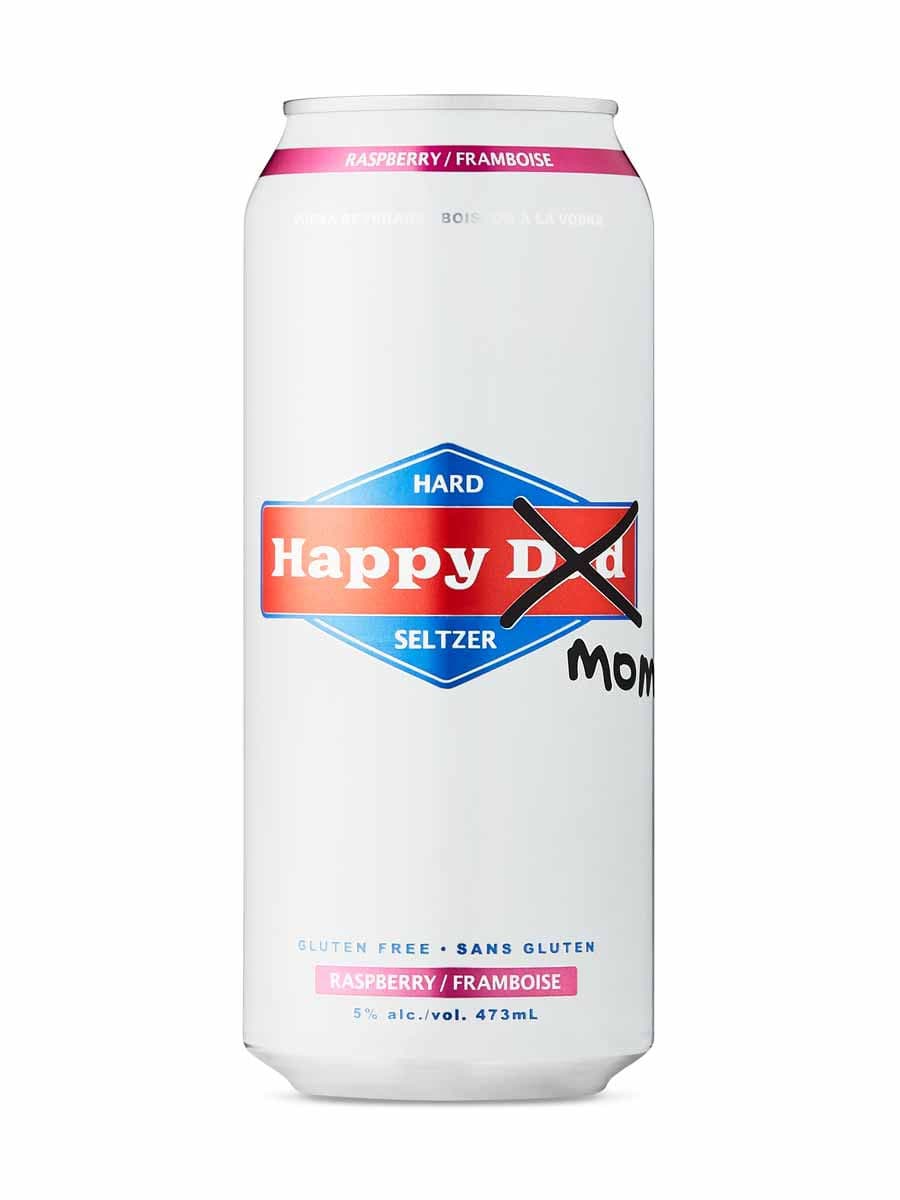 Happy Dad Hard Seltzer Raspberry Happy Mom