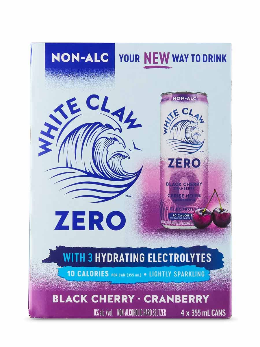 White Claw Zero Proof Black Cherry Cranberry