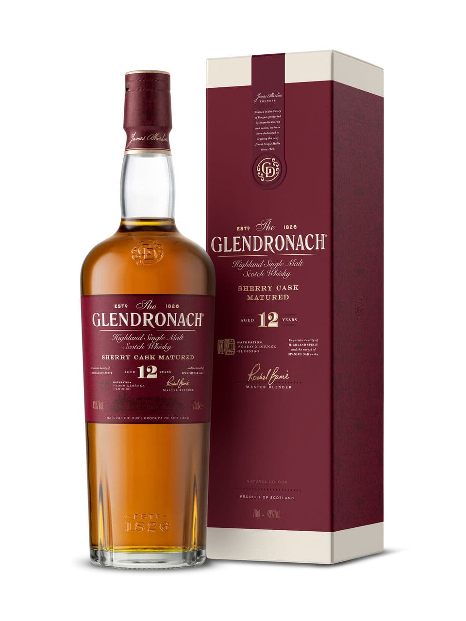 Whisky écossais Single Malt des Highlands Glendronach 12 ans d'âge